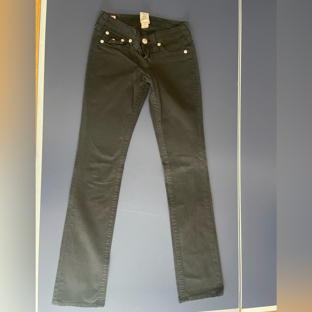 Women’s size 26, true religion. Low rise navy blue pants